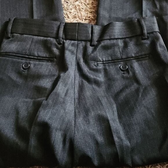 Spring Notion Boys Size 10 Black Pinstripe Dress Pants - Picture 4 of 5